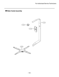 Water Guide Assembly Diagram and Parts List for DUA217TT ASTEEUS LG Dishwasher