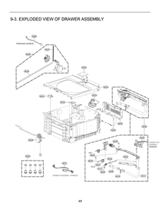 Drawer Assembly 2 Diagram and Parts List for FH8G5XDNK3 ABWEEUS LG Washer