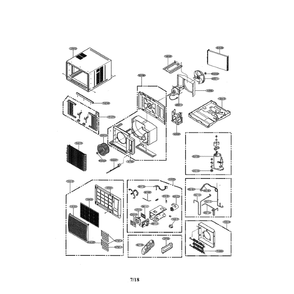 Room A / C Diagram and Parts List for LW1812HR 00 LG Air Conditioner
