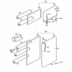 Door Parts Diagram and Parts List for 68032 ASWCSE8 LG Refrigerator