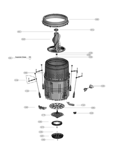 Suspension Grease Diagram and Parts List for WT8405CB AEBETUS LG Washer