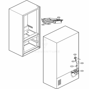 Water And Ice Maker Parts Diagram and Parts List for LFC25776ST ASTCNA1 LG Refrigerator