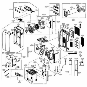 Main Diagram and Parts List for LP1217GSR AGRAUSB LG Air Conditioner