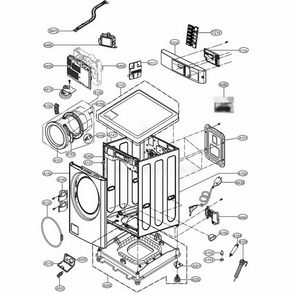 Part Location Diagram of ABJ73607405 LG CABINET ASSEMBLY