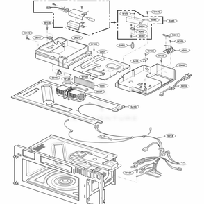 Interior Parts 2 Diagram and Parts List for LMVH1750SW AWHELGA LG Range