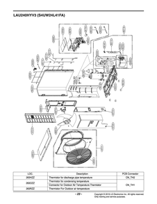 Diagram 1 Diagram and Parts List for S4UW24L41FA AK3GEUS LG Air Conditioner