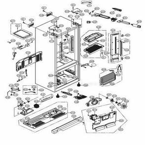 Case Parts Diagram and Parts List for 70329 AWBCSE0 LG Refrigerator