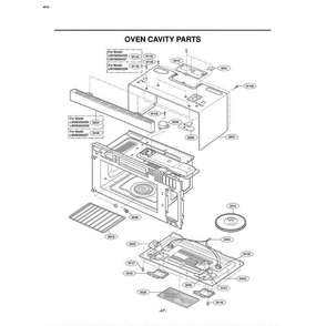 Section 2 Diagram and Parts List for LMVM2055SB ABKELGA LG Microwave Oven Combo