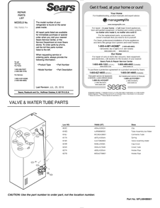 Valve And Water Tube Parts Diagram and Parts List for GR-J268WSTM ASTCSE0 LG Refrigerator