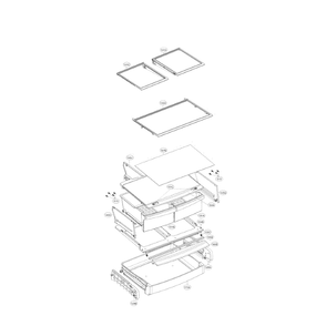 Refrigerator Diagram and Parts List for LDC22370ST 00 LG Refrigerator