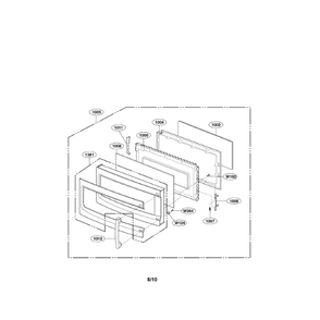 Door Diagram and Parts List for LMV2053ST 00 LG Microwave