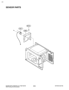 Sensor Parts Diagram and Parts List for MS2040FRSE CSBESTD LG Microwave