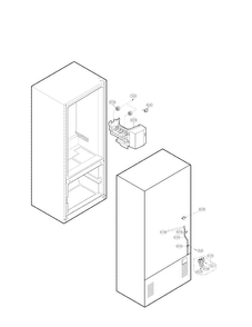 Water And Ice Maker Parts Diagram and Parts List for LBC20514TT 01 LG Refrigerator