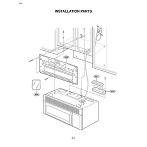 Section 4 Diagram and Parts List for MV-1525B BKEGSE LG Microwave Oven Combo
