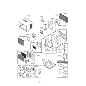 A / C Room Diagram and Parts List for LWHD7000HR 00 LG Air Conditioner
