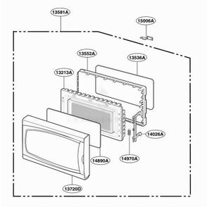 Part Location Diagram of 3720W0D218G LG PANEL,DOOR