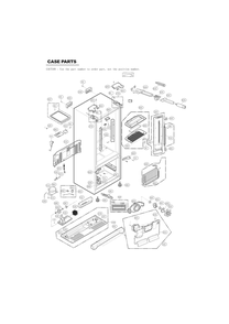 Case Parts Diagram and Parts List for GC-J258GQXL ASWCSE0 LG Refrigerator