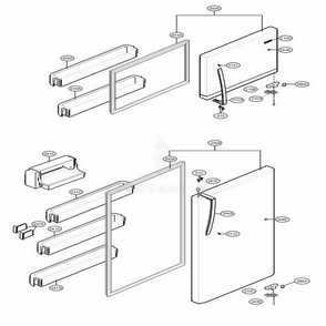 Door Parts Diagram and Parts List for 78033 ASTCSE4 LG Refrigerator