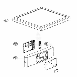 Control Panel And Plate Assembly Diagram and Parts List for GD1329QED ABWEECI LG Dryer