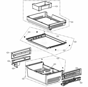 Freezer Parts Diagram and Parts List for LRFDS3006S ASTCNA0 LG Refrigerator