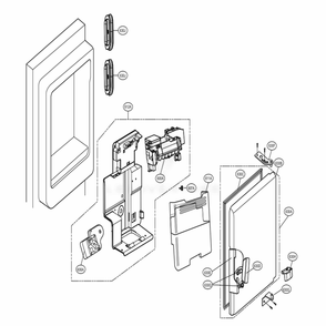 Ice Maker And Ice Bin Parts Diagram and Parts List for LMXC23746S ASTCNA0 LG Refrigerator