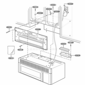 Installation Parts Diagram and Parts List for MH6150XHB2 AB2EWRP LG Range