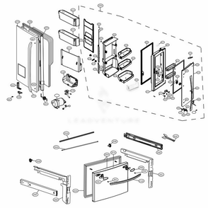Part Location Diagram of ADD73996035 LG DOOR FOAM ASSEMBLY,REFRIGERATOR