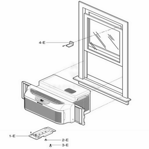 Installation Kit Assembly And Remote Controller Diagram and Parts List for 580 AWYDSRU LG Air Conditioner