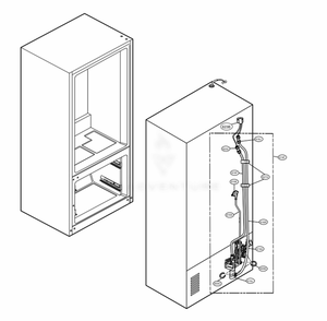 Valve And Water Tube Parts Diagram and Parts List for LRMVS3006S ASTCNA0 LG Refrigerator