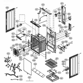 Cavity Parts Diagram and Parts List for LRE3193ST FSTLLGA LG Range