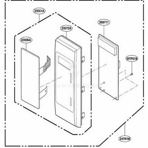 Control Panel Parts Diagram and Parts List for JMC9158AAW AW1EJEN LG Wall Oven