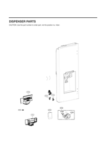 Dispenser Parts Diagram and Parts List for GC-L228NSXM ASTCNA0 LG Refrigerator