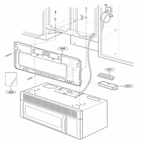 Installation Parts Diagram and Parts List for 62752 AWHESEA LG Microwave