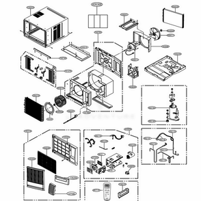 Main Diagram and Parts List for CP15G10 AWYAFRD LG Air Conditioner