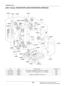 Diagram 3 Diagram and Parts List for ARUN072DTE4 AWGBLUS LG Air Conditioner