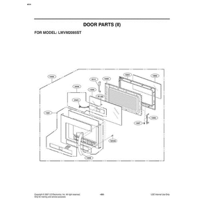 Section 2 Diagram and Parts List for LMVM2085ST ASBELGA LG Microwave Oven Combo