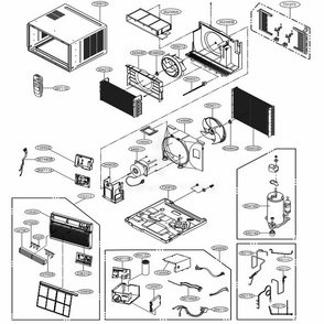 Main Diagram and Parts List for LW1816ER AT3AHDS LG Air Conditioner