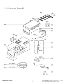 Dispenser Assembly Diagram and Parts List for FH387CDYK3 ABWEEUS LG Washer