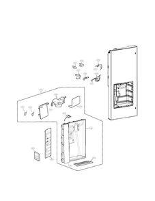 Dispenser Parts Diagram and Parts List for LFX31925SB 00 LG Refrigerator