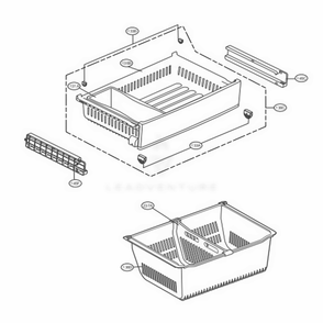 Freezer Parts Diagram and Parts List for LRDCS2603S ASTCNA0 LG Refrigerator