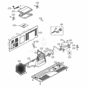 Machine Compartment Diagram and Parts List for 51839 AWBCSE4 LG Refrigerator