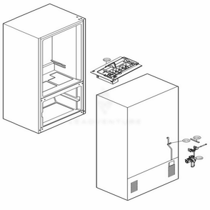 Ice Maker Parts Diagram and Parts List for 79044 ABICSE1 LG Refrigerator