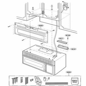 Installation Parts Diagram and Parts List for 89942490 ALESEA LG Range