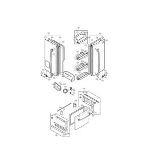 Door Diagram and Parts List for LFX25950TT 00 LG Refrigerator
