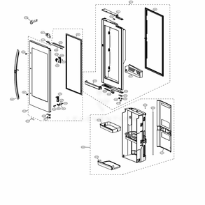 Door Parts 2 Diagram and Parts List for LRFVC2406S ASTCNA0 LG Refrigerator
