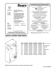 Valve And Water Tube Parts Diagram and Parts List for GR-L318LKUM ASBCSE0 LG Refrigerator