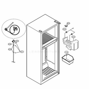 Ice Maker Parts Diagram and Parts List for LTCS24223B AWBCNA1 LG Refrigerator