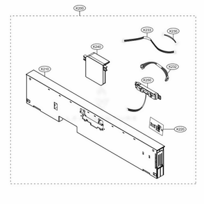 Panel Assembly Diagram and Parts List for 14307 ABDESEU LG Dishwasher