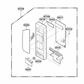 Part Location Diagram of 4781W1M116Y LG CONTROLLER ASSEMBLY,