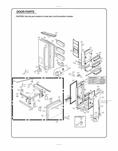 Door Parts 1 Diagram and Parts List for GR-J298LSXM ANSCSE0 LG Refrigerator